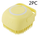 Galuxia Silicone Dog Bath Massage Gloves Brush Pet Cat Bathroom Cleaning Tool Comb Brush For Dog Can Pour Shampoo Dog Grooming Supplies
