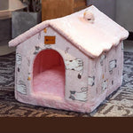 Galuxia Foldable Dog House Pet Cat Bed Winter Dog Villa Sleep Kennel Removable Nest Warm Enclosed Cave Sofa Pets Supplies