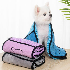Galuxia Dogs Cats Towels Super Absorbent Dog Bathrobe Microfiber Bath Towels Quick-Drying Cat Bath Towel For Pets Towel Dog Towels Pet Products