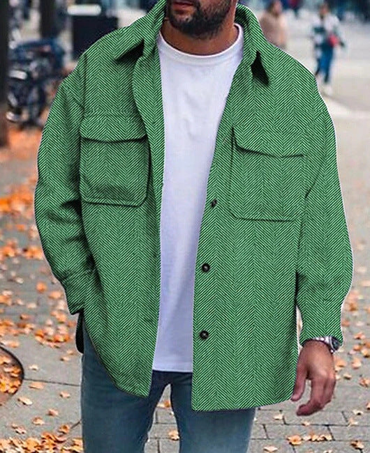 Galuxia Coat Men Polo Collar Top Men Fashion Work Clothes
