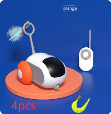 Galuxia Remote Control Interactive Cat Car Toy USB Charging Chasing Automatic Self-moving Remote Smart Control Car Interactive Cat Toy Pet Products