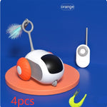 Galuxia Remote Control Interactive Cat Car Toy USB Charging Chasing Automatic Self-moving Remote Smart Control Car Interactive Cat Toy Pet Products