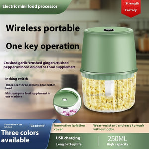 Galuxia USB Rechargeable Electric Garlic Press Portable Wireless Food Chopper Mini Complementary Food Mixer Kitchen Gadgets