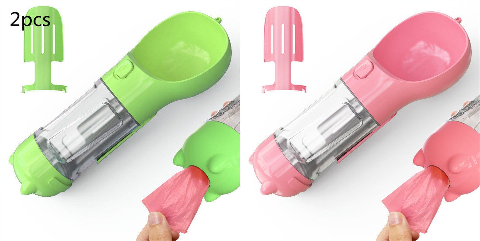 Galuxia Pet Water Bottle Feeder Bowl Garbage Bag Storage Portable Pet Outdoor Travel 3 In 1 Dog Water Bottle