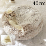 Galuxia 2 In 1 Dog And Cat Bed Pet Winter Bed Round Plush Warm Bed House Soft Long Plush Pets Bed Pet Products