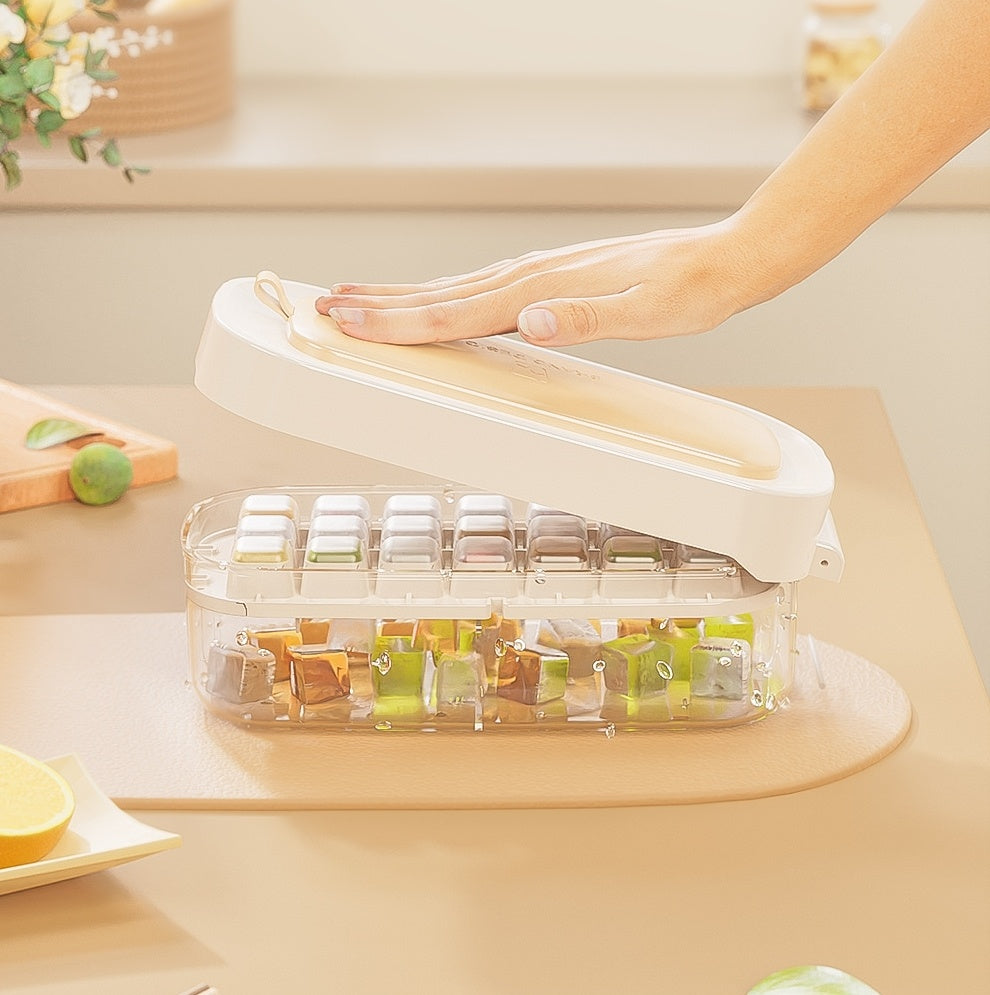 Galuxia Ice Box Ice Cube Tray Grid High Capacity Food Grade Kitchen Gadgets