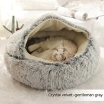 Galuxia 2 In 1 Dog And Cat Bed Pet Winter Bed Round Plush Warm Bed House Soft Long Plush Pets Bed Pet Products