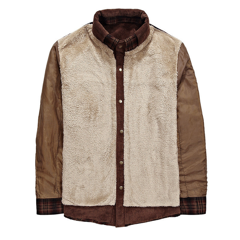 Galuxia Winter Jacket Men Thicken Warm Fleece Jackets Coats Pure Cotton Plaid Jacket Military Clothes