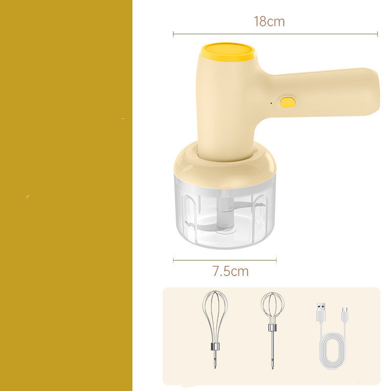 Galuxia 2 In 1 Electric Garlic Chopper USB Rechargeable Vegetable Chili Meat Ginger Masher Handheld Multipurpose Kitchen Gadgets
