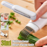 Galuxia 3 In 1 Multifunctional Rotary Paring Knife 360 Rotating Stainless Steel Peeler And Grater Kitchen Gadgets Multifunctional Paring Knife Stainless Steel Paring Knife For Peeling Shredding
