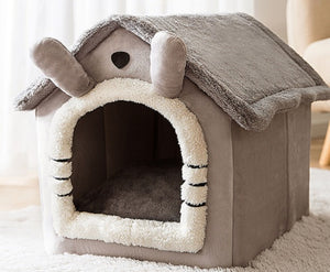 Galuxia Foldable Dog House Pet Cat Bed Winter Dog Villa Sleep Kennel Removable Nest Warm Enclosed Cave Sofa Pets Supplies