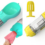 Galuxia Pet Water Bottle Feeder Bowl Garbage Bag Storage Portable Pet Outdoor Travel 3 In 1 Dog Water Bottle