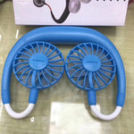 Galuxia Charging portable lazy fan student desktop fan hanging neck fan
