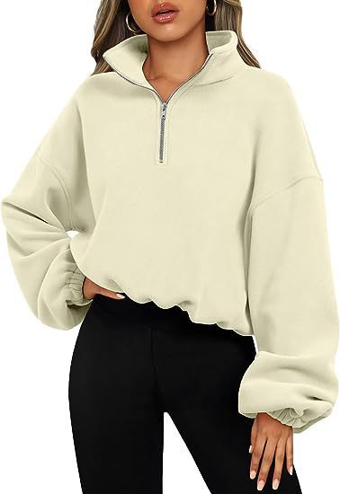 Galuxia Loose Sport Pullover Hoodie – Women’s Winter Zipper Stand Collar Sweatshirt