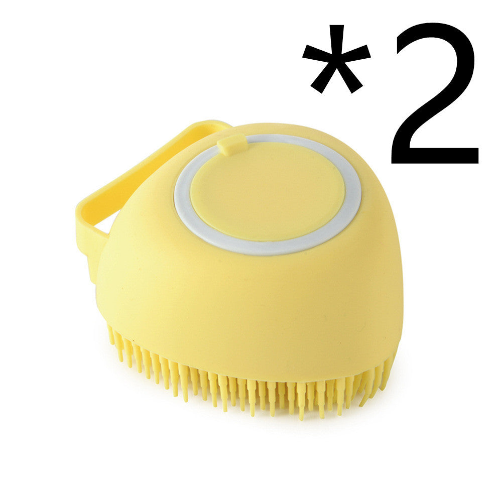 Galuxia Silicone Dog Bath Massage Gloves Brush Pet Cat Bathroom Cleaning Tool Comb Brush For Dog Can Pour Shampoo Dog Grooming Supplies