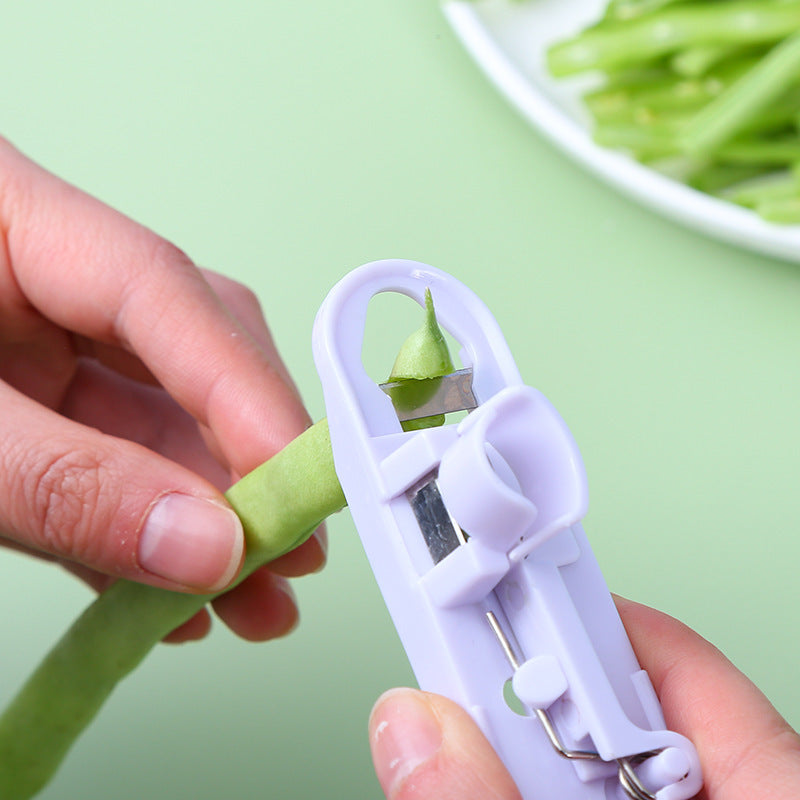 Galuxia Green Bean Slicer Cutter Cut Fruit Vegetable Stringer Peeler Remover For Easy Kitchen Gadgets Cozinha Kitchen Accessories