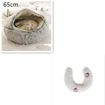 Galuxia 2 In 1 Dog And Cat Bed Pet Winter Bed Round Plush Warm Bed House Soft Long Plush Pets Bed Pet Products