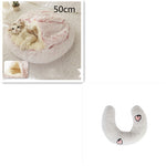Galuxia 2 In 1 Dog And Cat Bed Pet Winter Bed Round Plush Warm Bed House Soft Long Plush Pets Bed Pet Products