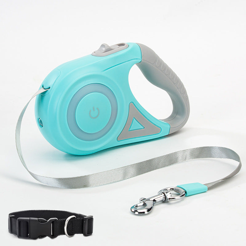 Galuxia Dog Leash Retractable Leash And Dog Collar Spotlight Automatic Pet Dog Cat Traction Rope For Small Medium Dogs Pet Product