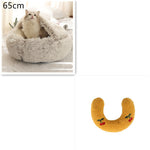 Galuxia 2 In 1 Dog And Cat Bed Pet Winter Bed Round Plush Warm Bed House Soft Long Plush Pets Bed Pet Products