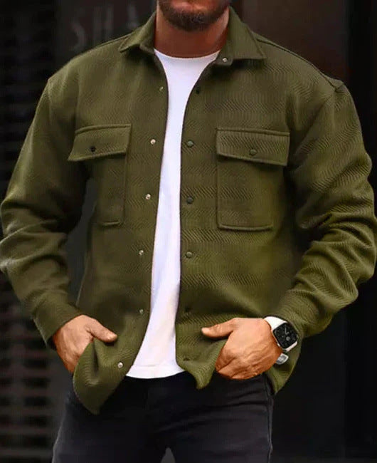 Galuxia Coat Men Polo Collar Top Men Fashion Work Clothes