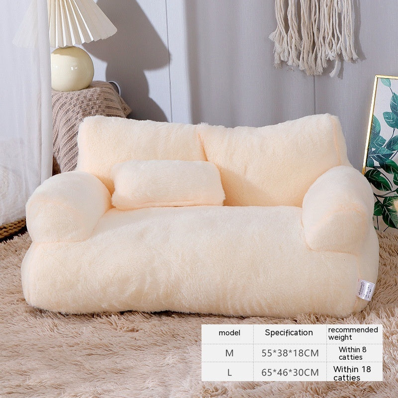 Galuxia Luxury Cat Bed Sofa Winter Warm Cat Nest Pet Bed For Small Medium Dogs Cats Comfortable Plush Puppy Bed Pet Supplies