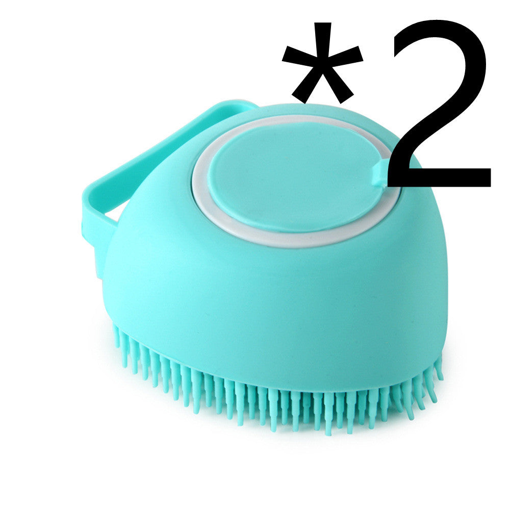 Galuxia Silicone Dog Bath Massage Gloves Brush Pet Cat Bathroom Cleaning Tool Comb Brush For Dog Can Pour Shampoo Dog Grooming Supplies