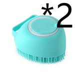 Galuxia Silicone Dog Bath Massage Gloves Brush Pet Cat Bathroom Cleaning Tool Comb Brush For Dog Can Pour Shampoo Dog Grooming Supplies