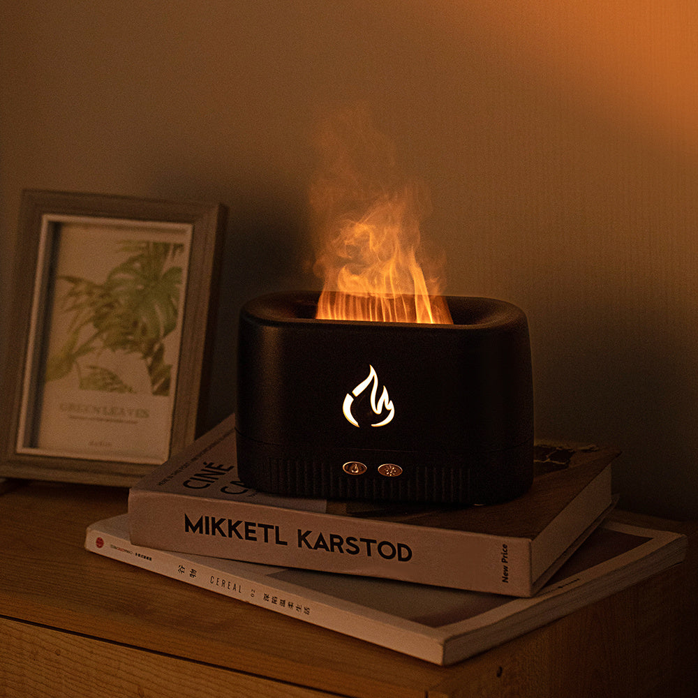Galuxia Factory Price Flame Humidifier Aroma Diffusers Machine Home Bedroom Silent Essential Oil Flame Aroma Diffuser