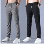 Galuxia Drawstring Trousers Thin Casual Pants Korean Version Loose Straight Sweatpants Mens Clothing