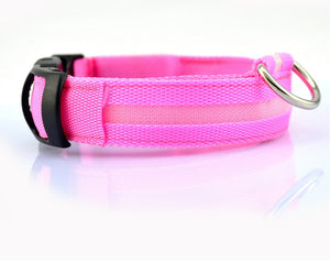 Galuxia Nylon LED Pet Dog Luminous Collar Night Safety Flashing Glow in Dark Dog Cat Leash Adjustable Pet Supplies