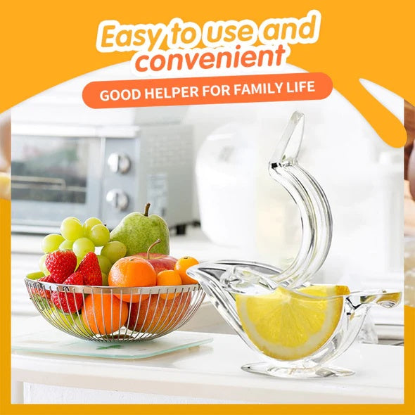 Galuxia Manual Lemon Juicer Transparent Acrylic Elegance Bird Shape Lemon Slice Squeezer Kitchen Tools Gadgets