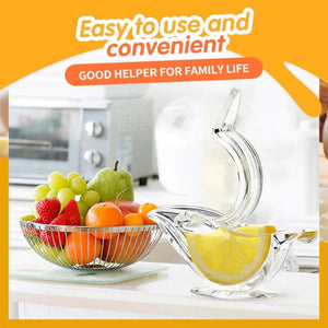 Galuxia Manual Lemon Juicer Transparent Acrylic Elegance Bird Shape Lemon Slice Squeezer Kitchen Tools Gadgets