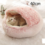 Galuxia 2 In 1 Dog And Cat Bed Pet Winter Bed Round Plush Warm Bed House Soft Long Plush Pets Bed Pet Products