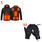 Galuxia New Heated Jacket Coat USB Electric Jacket Cotton Coat Heater Thermal Clothing Heating Vest Men's Clothes Winter