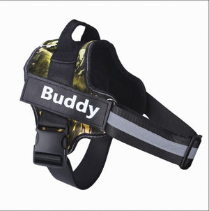 Galuxia Personalized Dog Harness NO PULL Reflective Breathable Adjustable Pet Harness Vest For Small Large Dog Custom Patch Pet Supplies