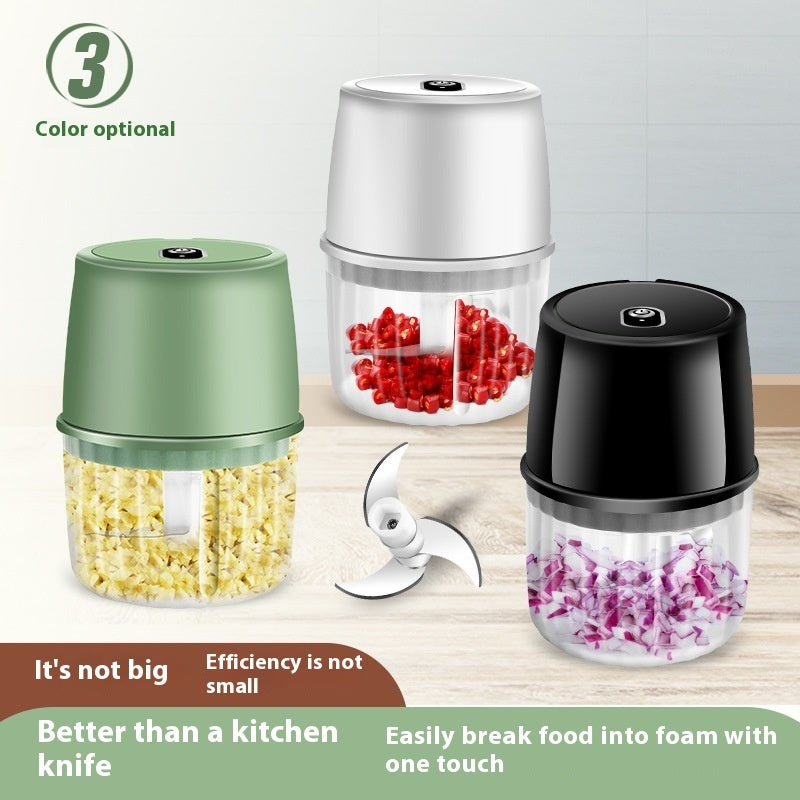 Galuxia USB Rechargeable Electric Garlic Press Portable Wireless Food Chopper Mini Complementary Food Mixer Kitchen Gadgets