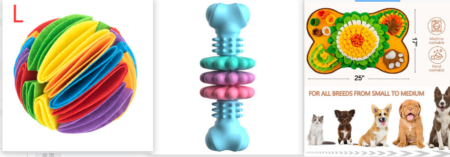 Galuxia Dog Chew Toy Dog Bone Type  Dogs Teeth Cleaning Toys Indestructible TPR Bone Chewing Bite Resistant Teething Toys  Pet Products