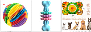Galuxia Dog Chew Toy Dog Bone Type  Dogs Teeth Cleaning Toys Indestructible TPR Bone Chewing Bite Resistant Teething Toys  Pet Products
