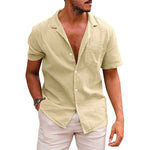 Galuxia Men's Tops Casual Button Down Shirt Short Sleeve Beach Shirt Summer Mens Clothing