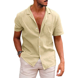 Galuxia Men's Tops Casual Button Down Shirt Short Sleeve Beach Shirt Summer Mens Clothing