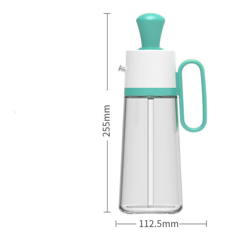 Galuxia 2 In 1 Oil Dispenser With Silicon Brush BBQ Oil Spray Glass Bottle Silicone For Barbecue Cooking Seasoning Bottle Kitchen Gadgets