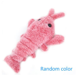 Galuxia Pet Toys Electric Jumping Shrimp USB Charging Simulation Lobster Funny Cat Plush Pets Toy