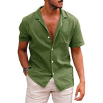 Galuxia Men's Tops Casual Button Down Shirt Short Sleeve Beach Shirt Summer Mens Clothing