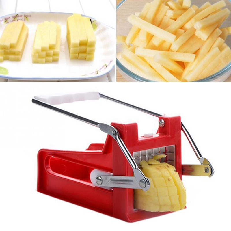Galuxia kitchen gadgets 2 Blades Potato Cutter Chopper Stainless French Fries Slicer for kitchen cortador de vegetales Home Kitchen Tool