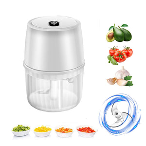 Galuxia USB Rechargeable Electric Garlic Press Portable Wireless Food Chopper Mini Complementary Food Mixer Kitchen Gadgets