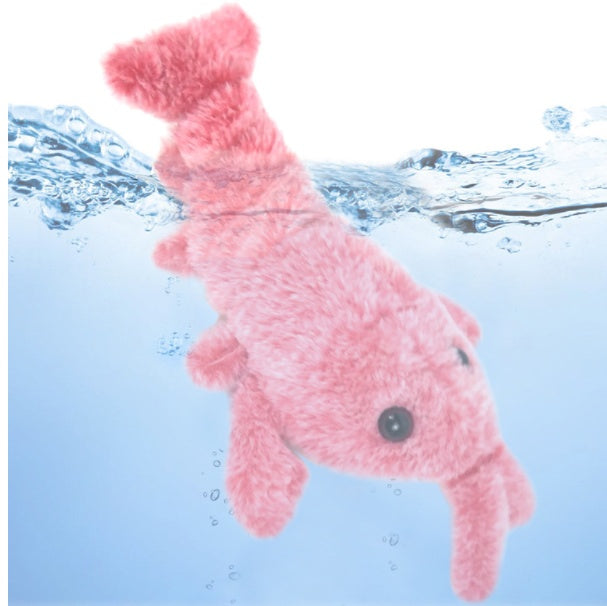 Galuxia Pet Toys Electric Jumping Shrimp USB Charging Simulation Lobster Funny Cat Plush Pets Toy