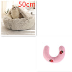 Galuxia 2 In 1 Dog And Cat Bed Pet Winter Bed Round Plush Warm Bed House Soft Long Plush Pets Bed Pet Products