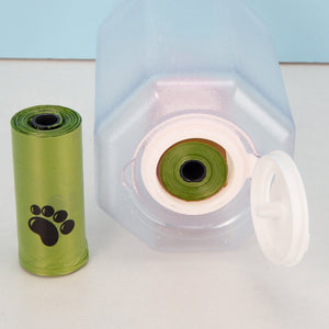 Galuxia Portable Cat Dog Water Bottle Food Feeder Drinker Poop Dispenser 3 In 1 Leak-proof Multifunctional Dog Water Bottle Pet Products
