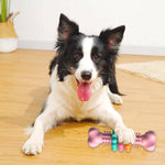 Galuxia Dog Chew Toy Dog Bone Type  Dogs Teeth Cleaning Toys Indestructible TPR Bone Chewing Bite Resistant Teething Toys  Pet Products